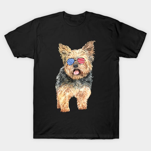 Patriotic Yorkshire Terrier - Yorkie T-Shirt by Red Canopy Stores